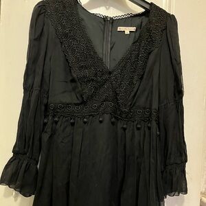 Nanette Lepore vintage chiffon & lace dress